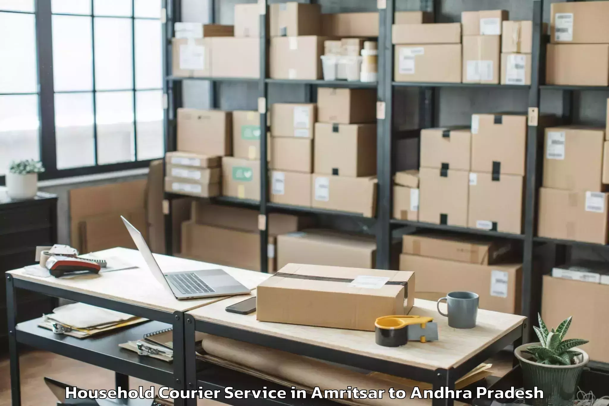 Top Amritsar to Kanamarlapudi Household Courier Available